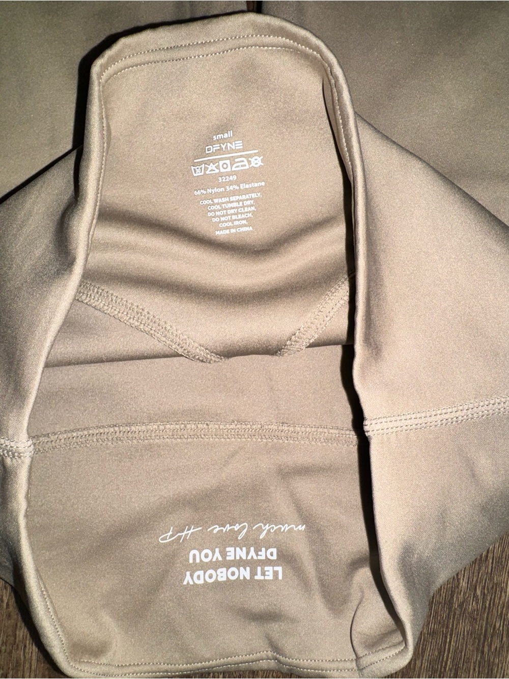 Dfyne Sculpt Flare Leggings in Taupe EUC - Picture 8 of 8